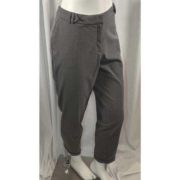 ESPRIT Side Tabs Cuff Trousers Gray 14 Academia Professional Career 89-01 - Picture 1 of 12
